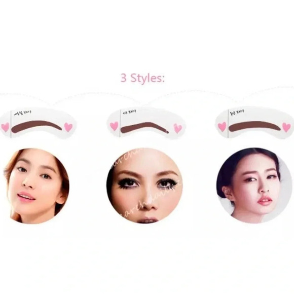 🌻5/$25🌻6pc Eyebrow Shaping Stencils & Pomade Brush Tools - Picture 2 of 7